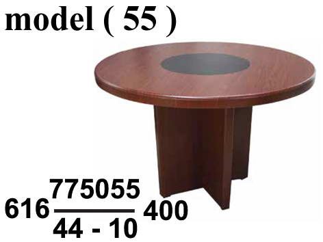 ترابيزات اجتماعات خشبية NO) D) (مو 55) # ترابيزة اجتماعات PVC دائرية بلسندر (H=75,Dia=100CM)