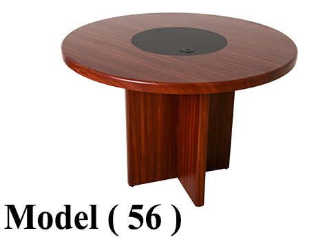 ترابيزات اجتماعات خشبية C (مو 56) ترابيزة اجتماعات PVC دائرية بلسندر (H=75CM,DIA=120CM)