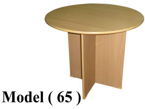 ترابيزات اجتماعات خشبية C (مو 65) ترابيزة اجتماعات دائرية مفرد اسود (H=75,Dia=90CM)
