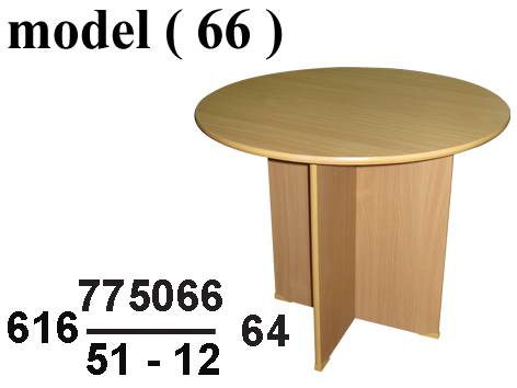 ترابيزات اجتماعات خشبية C (مو 66) ترابيزة اجتماعات دائرية دوبل زان فاتح (503) (H=75,Dia=120CM)