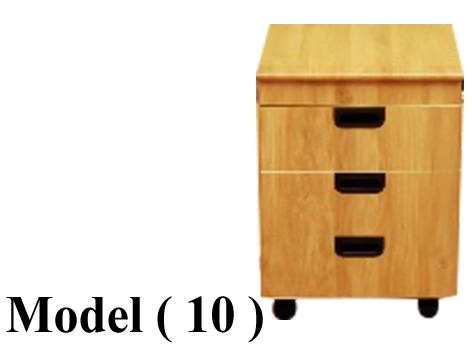 وحدات ادراج خشبية NO D (مو 10) # وحدة ادراج 3 درج كالون مركزى بنى(W=40,D=50,H=60CM)