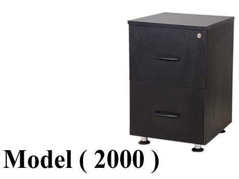 شانونات خشبية C (مو 2000) شانون 2 درج اسود (900) (W=50,D=53,H=73.5CM)