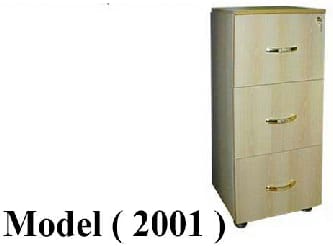 شانونات خشبية C (مو 2001) شانون 3 درج (جوز فاتح K777) (W=50,D=50,H=113CM)