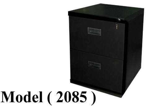** شانونات معدنية C (مو 2085) شانون 2 درج معدنى بالكامل جسم اسود وجه اسود (W=55,D=48.5,H=70CM)