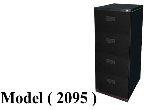 ** شانونات معدنية C (مو 2095) شانون 4 درج معدنى بالكامل جسم اسود وجه اسود  (W=55,D=48.5,H=130CM)
