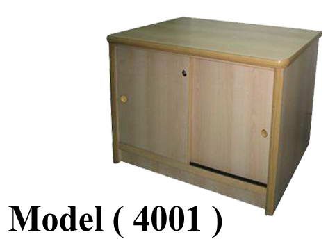 سايدات خشبية C (مو 4001) سايد مكتب 2 ضلفة جرار دوبل (اسود 900) (W=100,D=50,H=67CM)