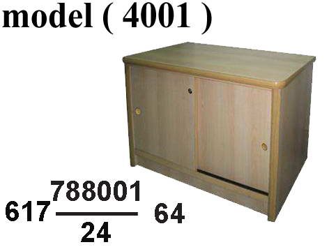 سايدات خشبية C (مو 4001) سايد مكتب 2 ضلفة جرار دوبل فضى (W=100,D=50,H=67CM)