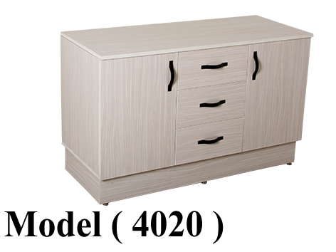 سايدات خشبية C (مو 4020) سايد مكتب خشب 3 درج + 2 ضلفة (بنى 1613) (W=120,D=50,H=50CM)