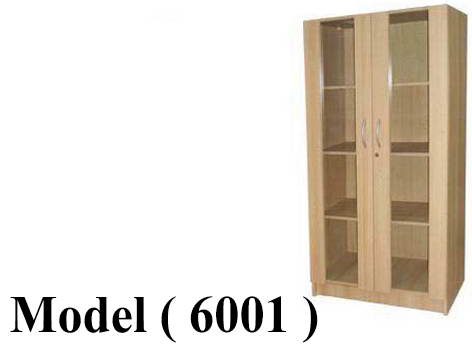 مكتبات خشبية C (مو 6001) مكتبة فايلات رأسية 2 ضلفة زجاج أرو فيتنامى (W=80,D=40,H=170CM)