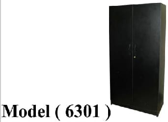 مكتبات خشبية C (مو 6301) $مكتبة رأسية 2 ضلفة خشب (اسود 593) (W=80,D=40,H=170CM)