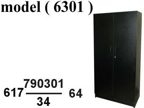 مكتبات خشبية C (مو 6301) مكتبة رأسية 2 ضلفة خشب (بلوط 301) (W=80,D=40,H=170CM)