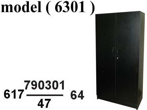 مكتبات خشبية C (مو 6301) مكتبة رأسية 2 ضلفة خشب (شيري 400) (W=80,D=40,H=170CM)
