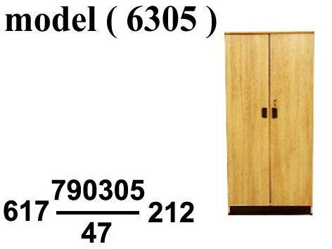 ** مكتبات خشبية NO D (مو 6305 ) # مكتبة راسية 2 ضلفة خشب شيري (410)(W=80,D=40,H=170CM)