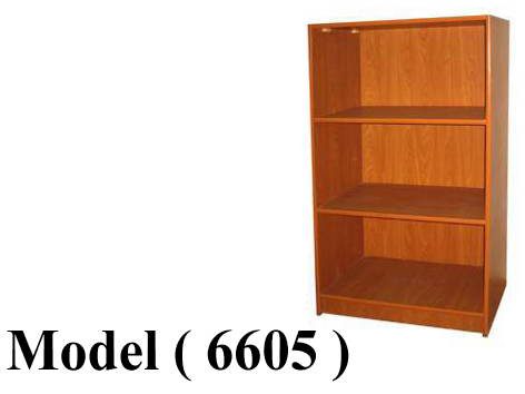 مكتبات خشبية C (مو 6605) مكتبة رأسية 3 رف  (اسود 900) (W=80,D=40,H=130CM)