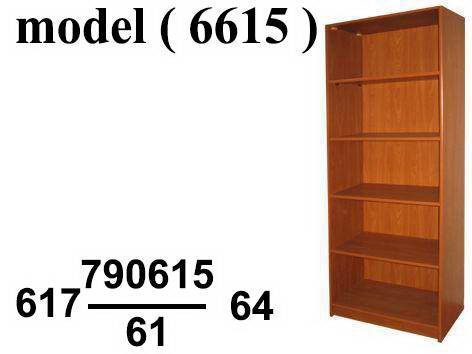 مكتبات خشبية C مو(6615 ) مكتبة رأسية 5 رف (جوز فاتح 201 ) (W=80,D=40,H=205CM)