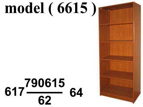 مكتبات خشبية C مو(6615 ) مكتبة رأسية 5 رف جوز غامق (206)(W=80,D=40,H=205CM)
