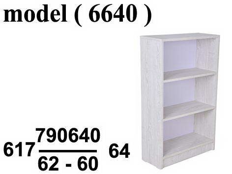 مكتبات خشبية C مو (6640)مكتبة كتب 3 رف جوز غامق (W=60,D=25,H=100CM)
