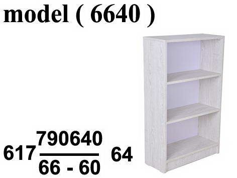 مكتبات خشبية C مو(6640) مكتبة كتب 3رف كافية (W=60,D=25,H=100CM)