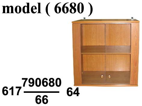 مكتبات خشبية C (مو 6680) مكتبة فايلات راسية علوى 2 ضلفة زجاج (كافيه مجزع 209)(W=80,D=40,H=80CM)