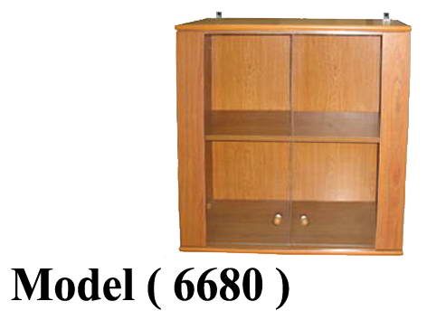 مكتبات خشبية C (مو 6680) مكتبة فايلات راسية علوى 2 ضلفة زجاج ارو فيتنامى (306) (W=80,D=40,H=80CM)