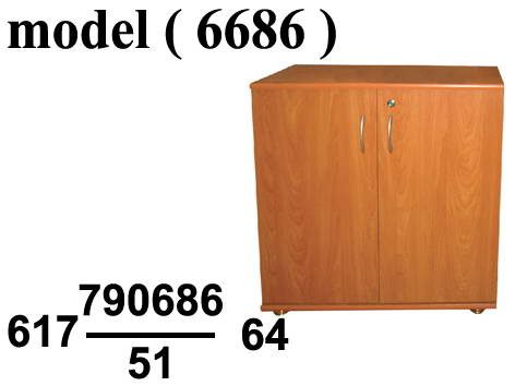 مكتبات خشبية C (مو 6686) مكتبة فايلات راسية سفلى 2 ضلفة خشب (زان فاتح 503) (W=80,D=40H=80CM)
