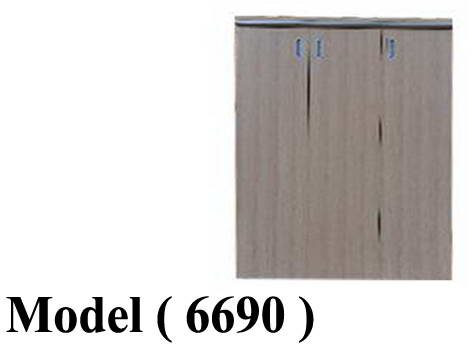 **مكتبات خشبية C (مو 6690 ) مكتبة راسية 3 ضلفة (بوست فورمنج ) بنى 313 (W=120,D=40,H=130CM)