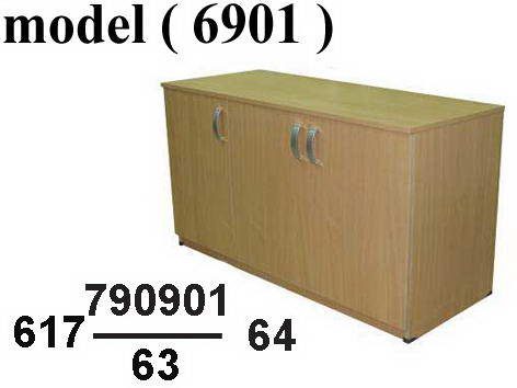 مكتبات خشبية C (مو 6901) مكتبة أفقية 3 ضلفة خشب (رمادى مجزع 909)(W=120,D=40,H=80CM)