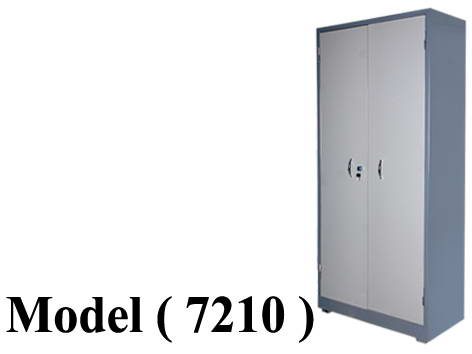 XX مكتبات معدنية C (مو 7210) مكتبة معدنية 2 ضلفة بنى (W=90,D=40,H=180CM)
