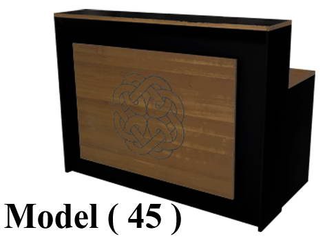 كاونترات استقبال C (مو 45) كاونتر ستايل (اسود 900) (W=120,D=75,H=110CM)