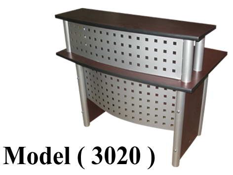 كاونترات استقبال C (مو 3020) كاونتر 8 ماسورة دوران اسود (W=100,D=75,H=110CM)