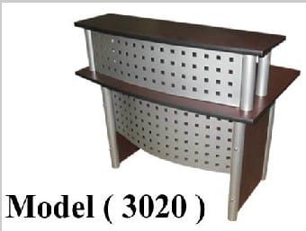 كاونترات استقبال C (مو 3020) كاونتر 8 ماسورة دوران فضى (W=100,D=75,H=110CM)