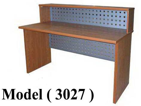 كاونترات استقبال C (مو 3027) كاونتر واجهة ميتال (اسود 900) (W=120,D=75,H=110CM)