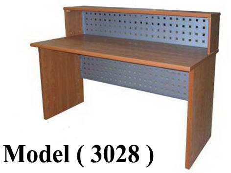 كاونترات استقبال C (مو 3028) كاونتر واجهة ميتال (اسود 900) (W=150,D=75,H=110CM)