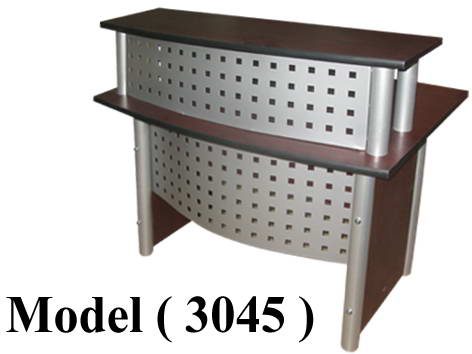 كاونترات استقبال C (مو 3045) كاونتر 8 ماسوره 2درج دوران (اسود 900) (W=100,D=75,H=110CM)
