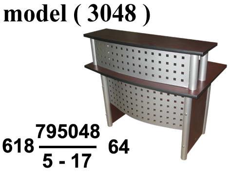 كاونترات استقبال C (مو 3048) كاونتر 8 ماسورة دوران 2 درج (نبيتى 5) (W=170,D=75,H=110CM)