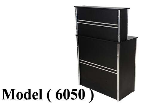 XX كاونترات استقبال (NO) E (مو 6050) £ <>كاونتر حلية نيكل 1 درج اسود (W=60,D=40,H=120CM)