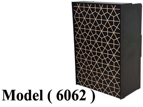 XX كاونترات استقبال (NO) D (مو 6062) £ <>كاونتر ارابيسك 2 درج اسود (W=70,D=40,H=120CM)