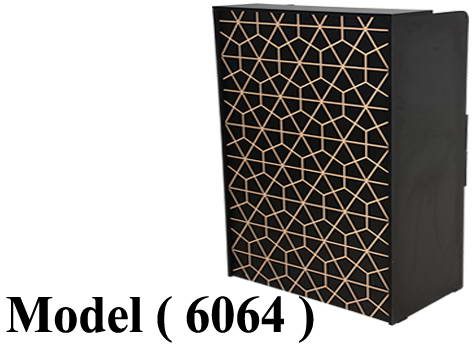 XX كاونترات استقبال (NO) F (مو 6064) £ <>كاونتر ارابيسك 2 درج اسود (W=110,D=40,H=120CM)