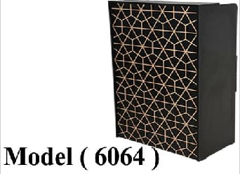 XX كاونترات استقبال (NO) F (مو 6064) £ <>كاونتر ارابيسك 2 درج جوز فاتح (W=110,D=40,H=120CM)