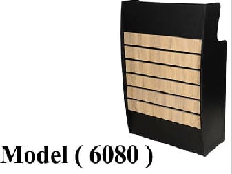 XX كاونترات استقبال (NO) D (مو 6080) £ <>كاونتر شرائح 1 درج جوز فاتح (W=60,D=40,H=120CM)