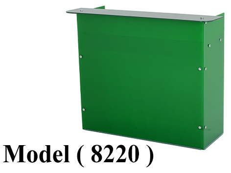 كاونترات زجاج مكون B (مو 8220) كاونتر 2 درج زجاج سيكوريت 10 مم اخضر توب زيتى 122 سم