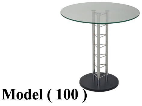 ترابيزات زجاج (NO) D (مو 100) ترابيزة زجاج دائرية شفاف (H=75,DIA=70CM)