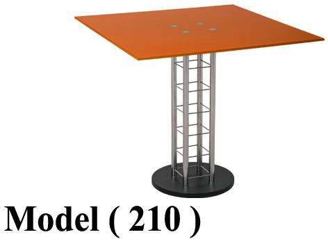 ترابيزات زجاج (NO) D (مو 210)  # ترابيزة زجاج مربعة برتقالى برونز (W=80,D=80,H=70CM)