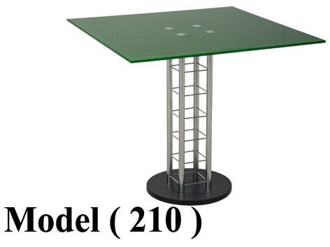 ترابيزات زجاج (NO) D (مو 210) # ترابيزة زجاج مربعة اخضر برونز (W=80,D=80,H=70CM)
