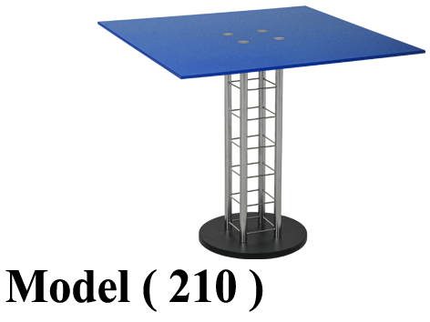 ترابيزات زجاج (NO) D (مو 210) قديم  ترابيزة زجاج مربعة ازرق برونز (W=80,D=80,H=70CM)