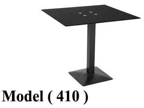 ترابيزات زجاج (NO) D (مو 410) ترابيزة زجاج مربعة اسود برونز شاسية معدنى (W=70,D=70,H=75CM)