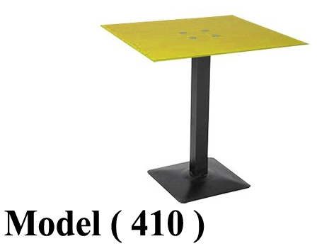 ترابيزات زجاج (NO) D (مو 410) ترابيزة زجاج مربعة اصفر برونز شاسية معدنى (W=70,D=70,H=75CM)
