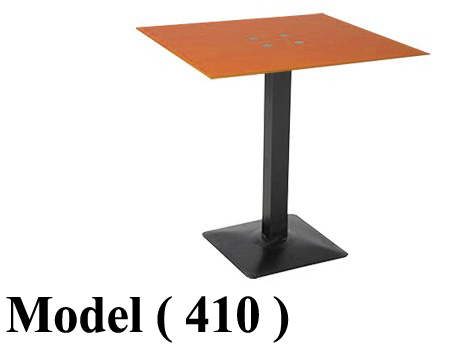 ترابيزات زجاج (NO) D (مو 410) ترابيزة زجاج مربعة برتقالى برونز شاسية معدنى (W=70,D=70,H=75CM)