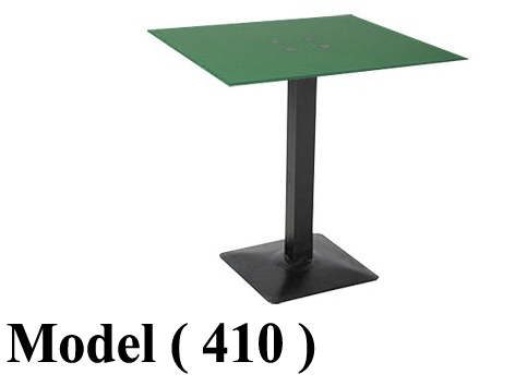 ترابيزات زجاج (NO) D (مو 410) ترابيزة زجاج مربعة اخضر برونز شاسية معدنى (W=70,D=70,H=75CM)