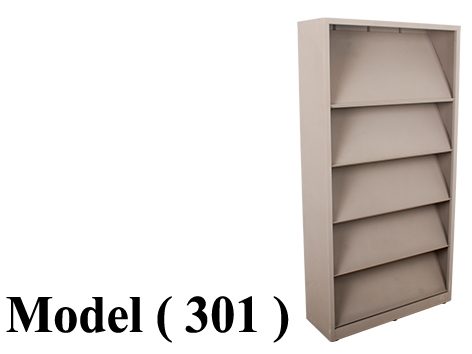 مكتبات معامل C (مو 301) مكتبة عرض معدنية ارفف مائلة كافيه مصنفر (W=92.5,D=32.5,H=180CM)